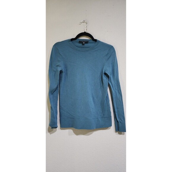 Katherine Barclay Women's Small Extra Fine Merino Wool Sweater Peacock Teal - Picture 2 of 10